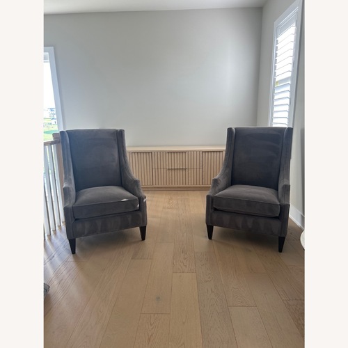 Used Arhaus Dark Gray Velvet Accent Chairs for sale on AptDeco