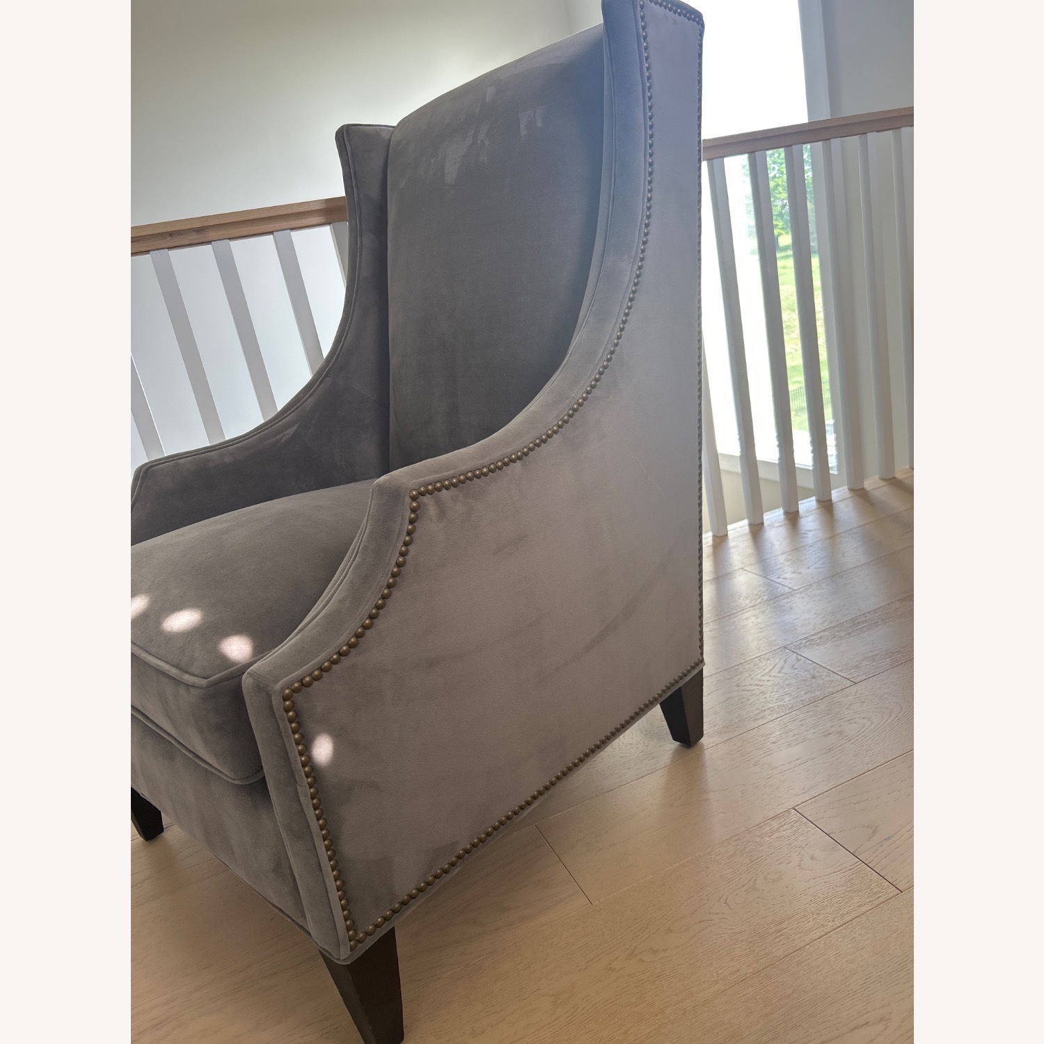 Arhaus Dark Gray Velvet Accent Chairs - image-10