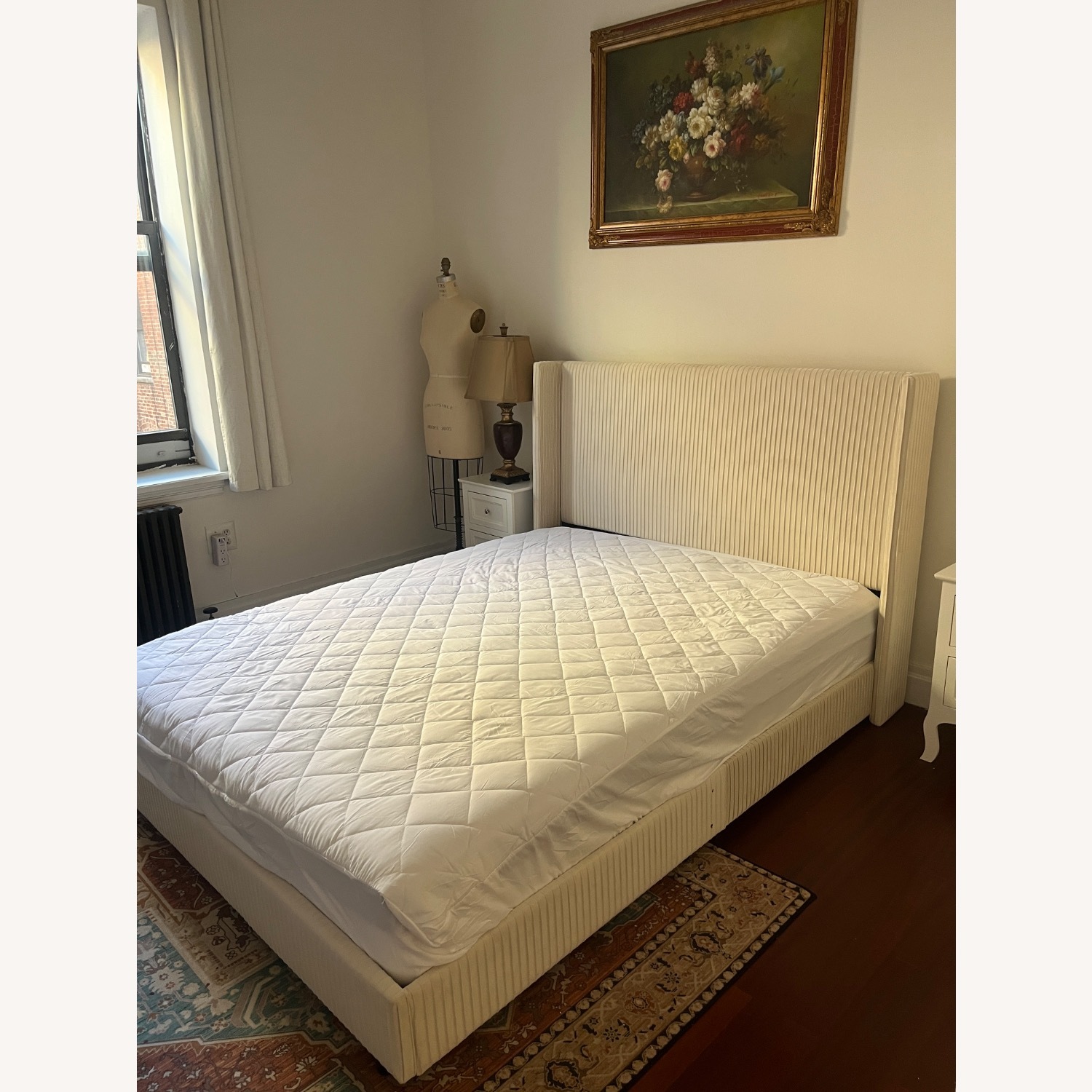 Natural Velvet Queen Bed  - image-3