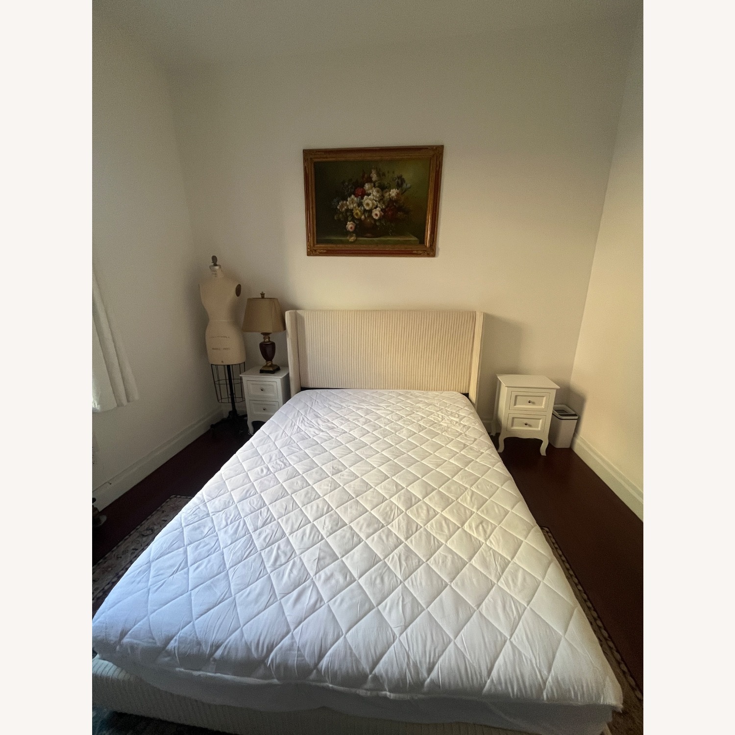 Natural Velvet Queen Bed  - image-2