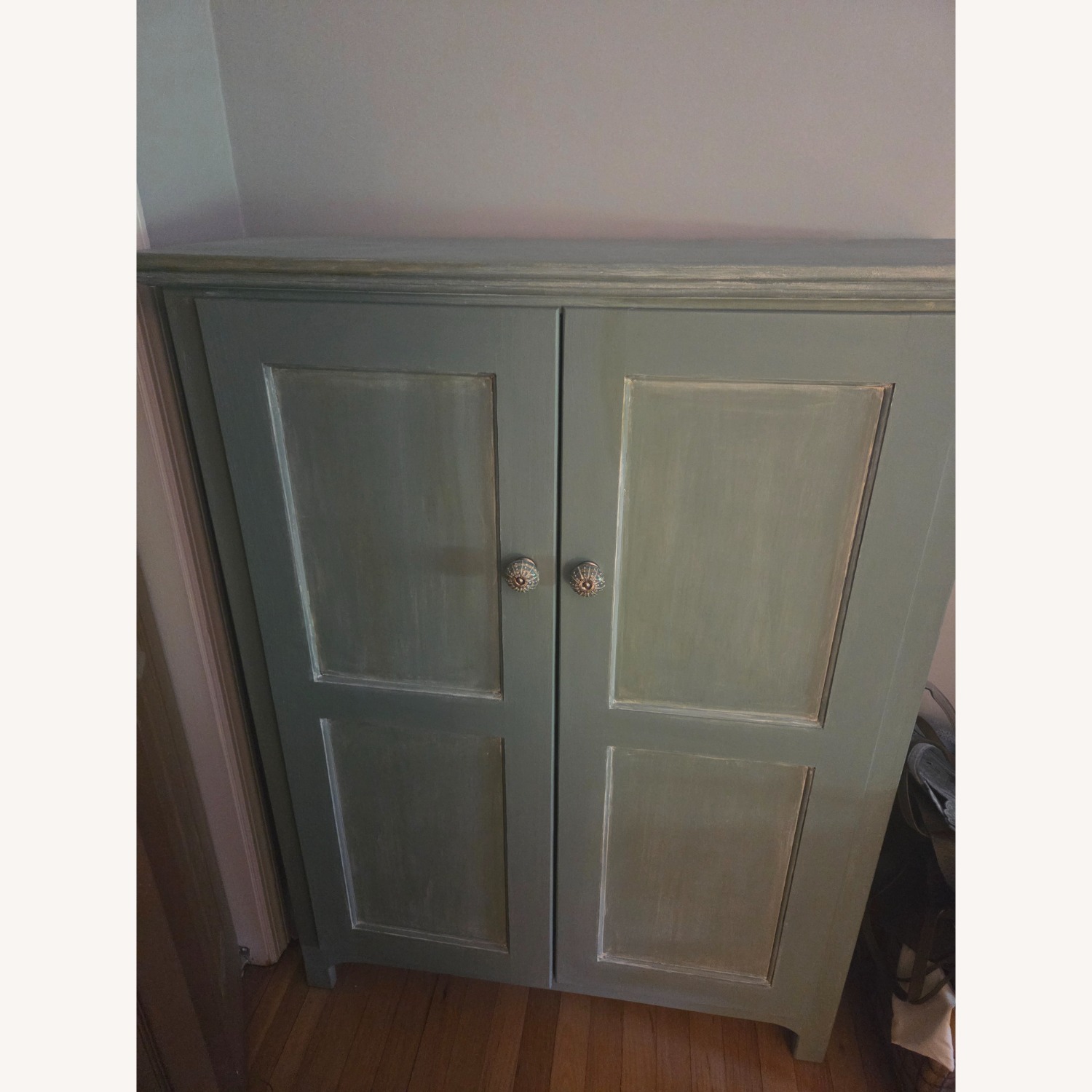 Gothic Furniture Blue Wood Media Storage - image-2