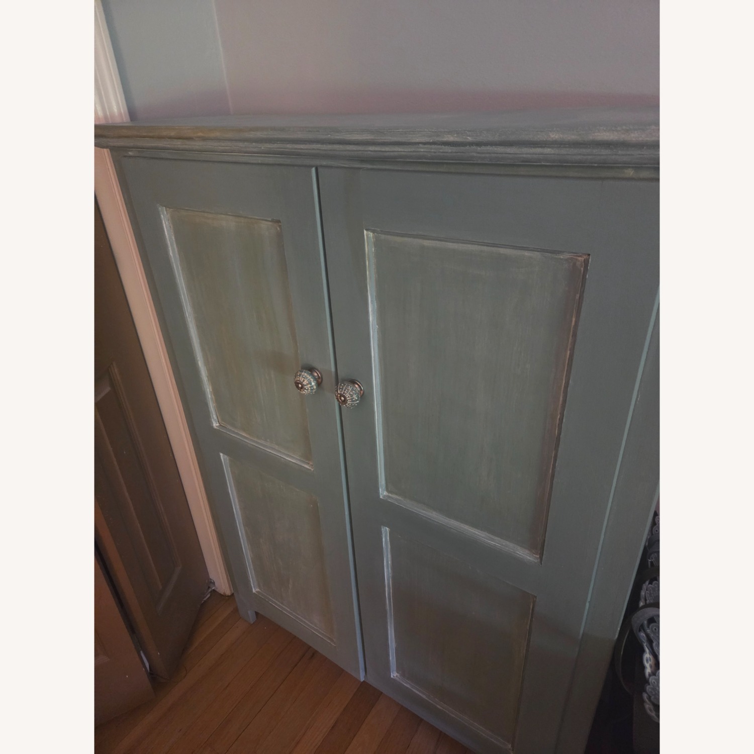 Gothic Furniture Blue Wood Media Storage - image-3