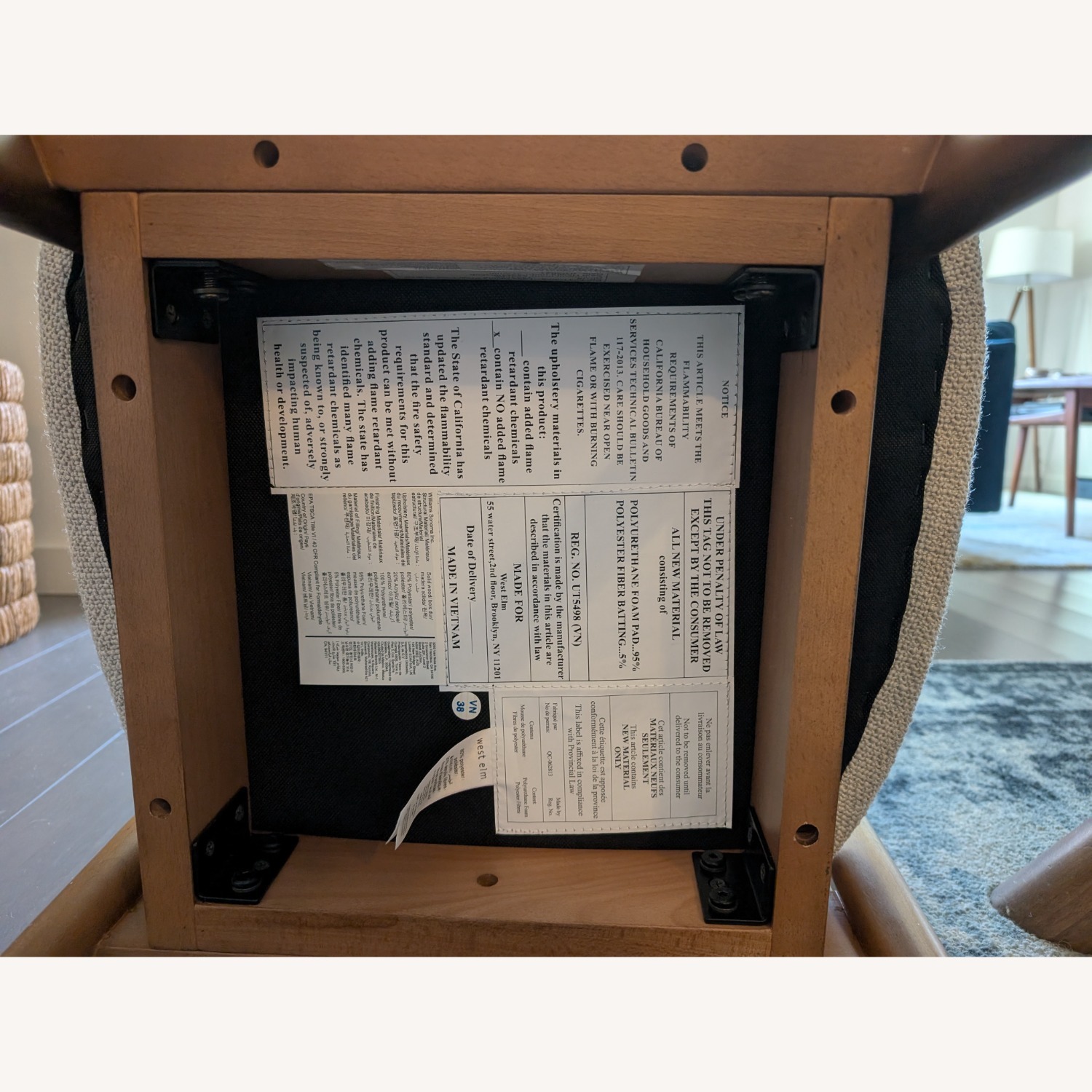 West Elm Lalia Glass Top Table + 6 Dining Chairs - image-5