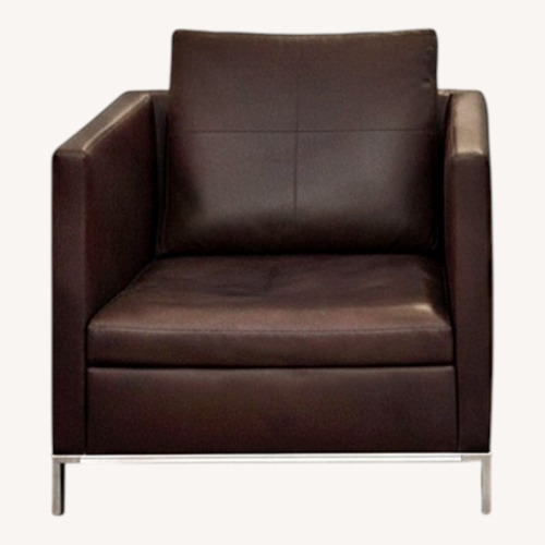 Used B&B Italia Dark Brown Leather Club Chairs (Pair) for sale on AptDeco
