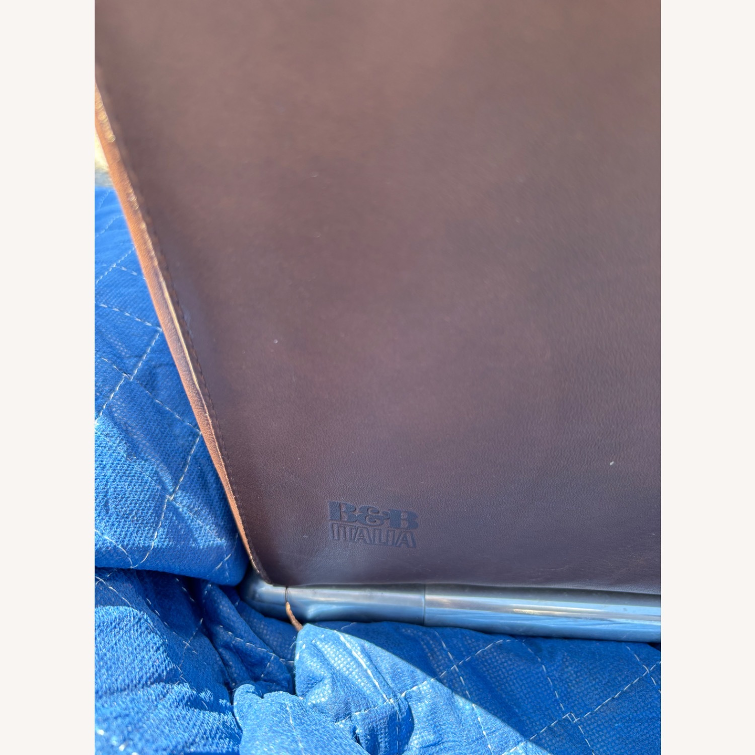 B&B Italia Dark Brown Leather Club Chairs (Pair) - image-6