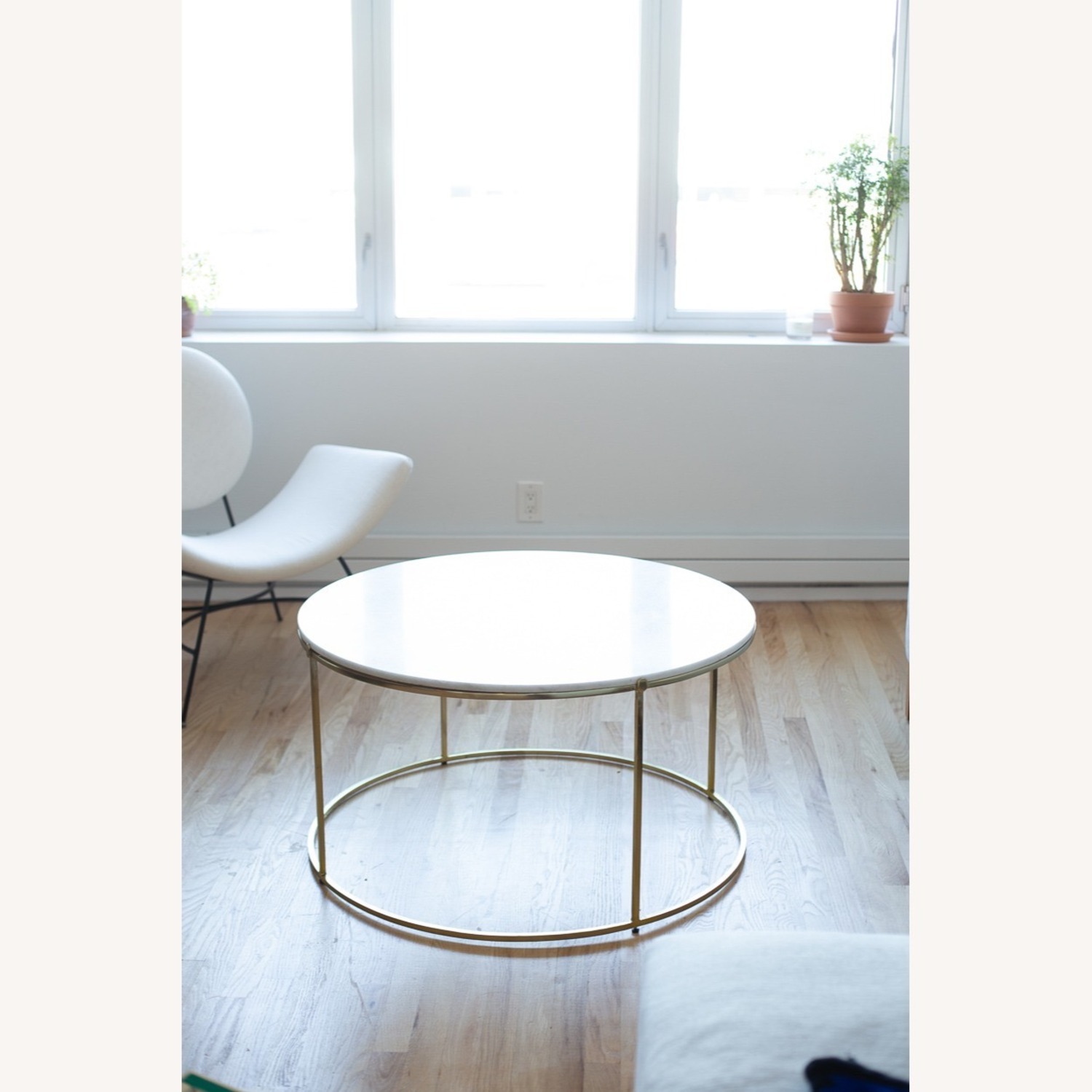 Anthropologie Leavenworth Marble & Brass Coffee Table - image-6