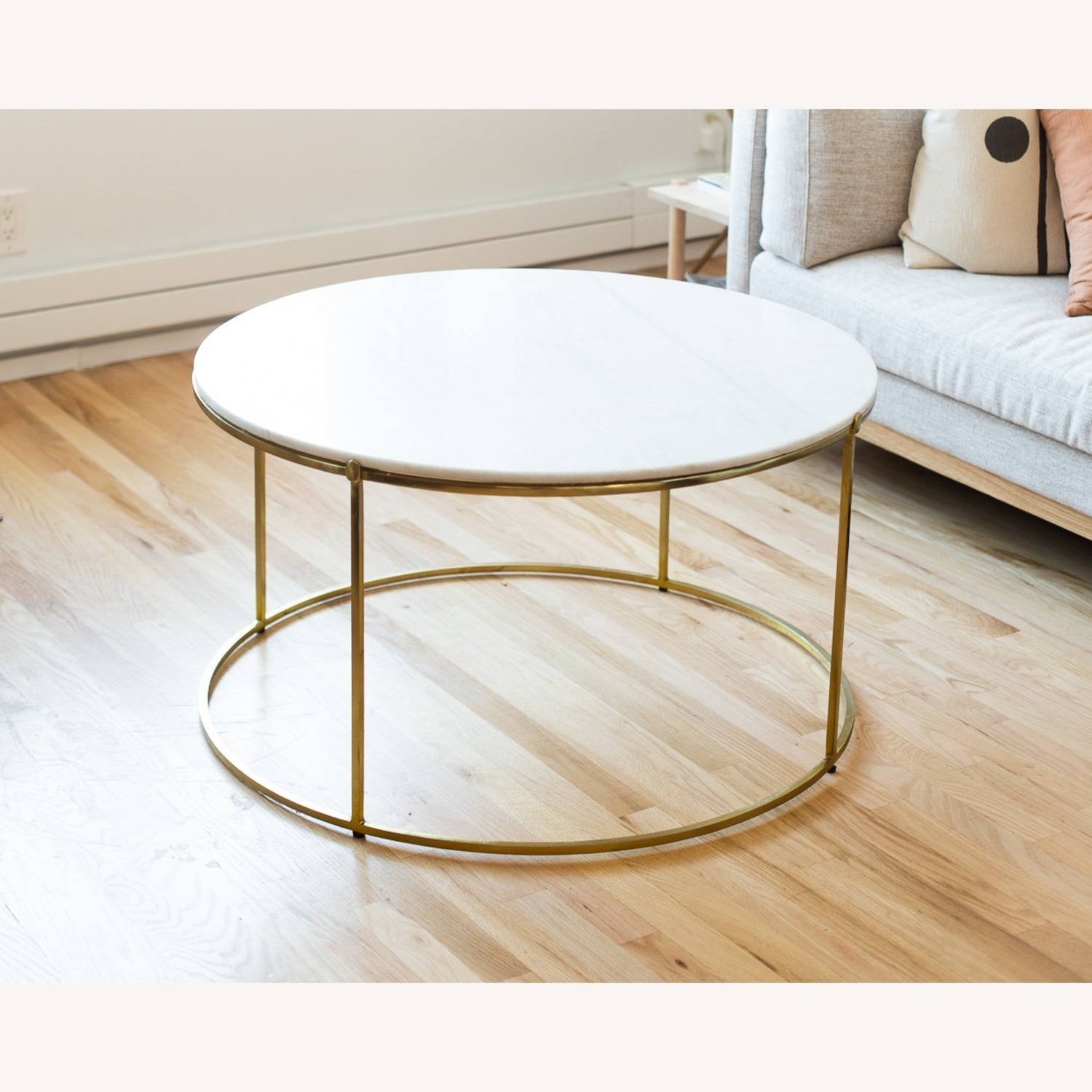 Anthropologie Leavenworth Marble & Brass Coffee Table - image-4