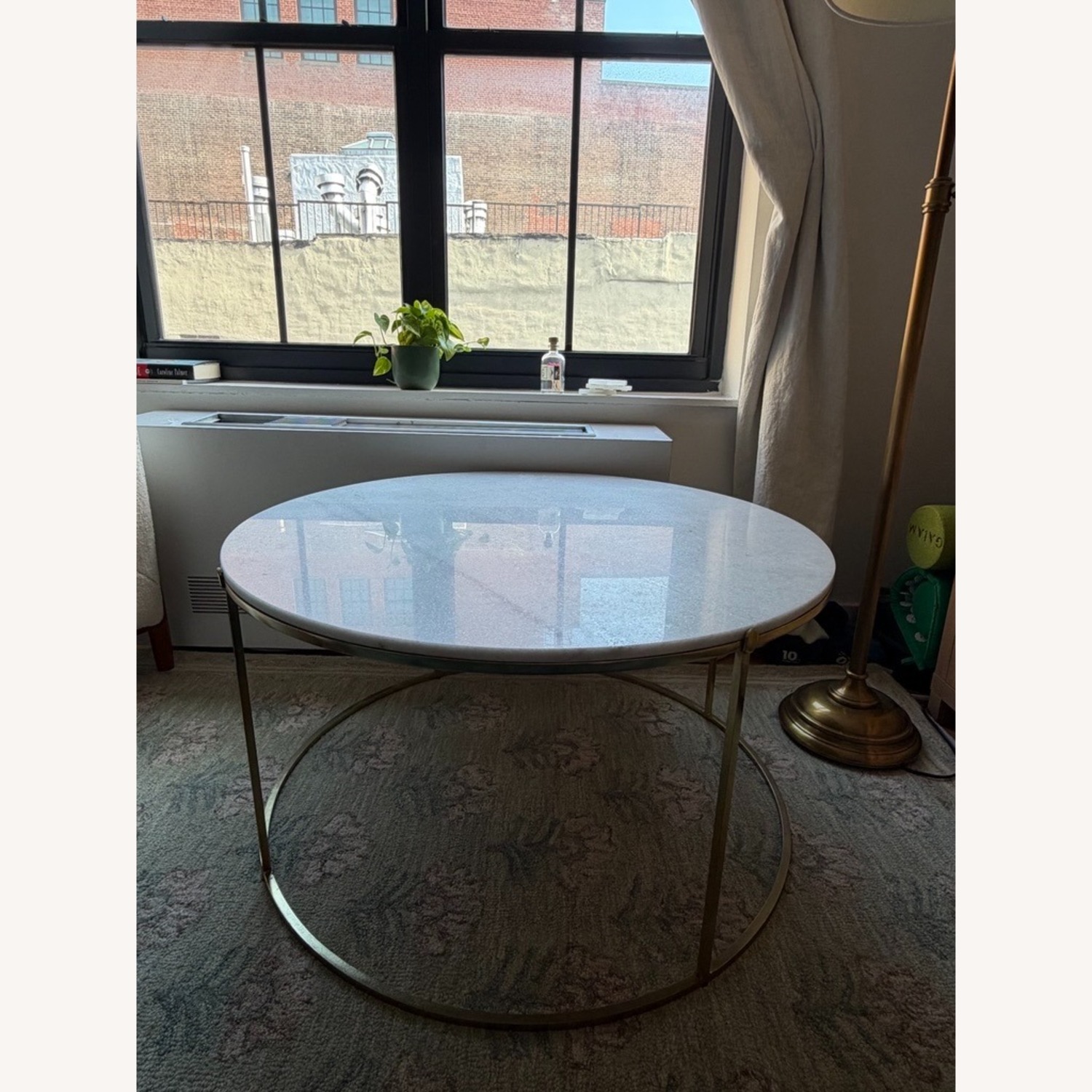 Anthropologie Leavenworth Marble & Brass Coffee Table - image-10