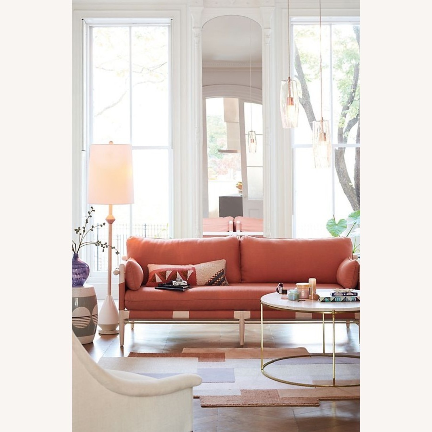 Anthropologie Leavenworth Marble & Brass Coffee Table - image-5