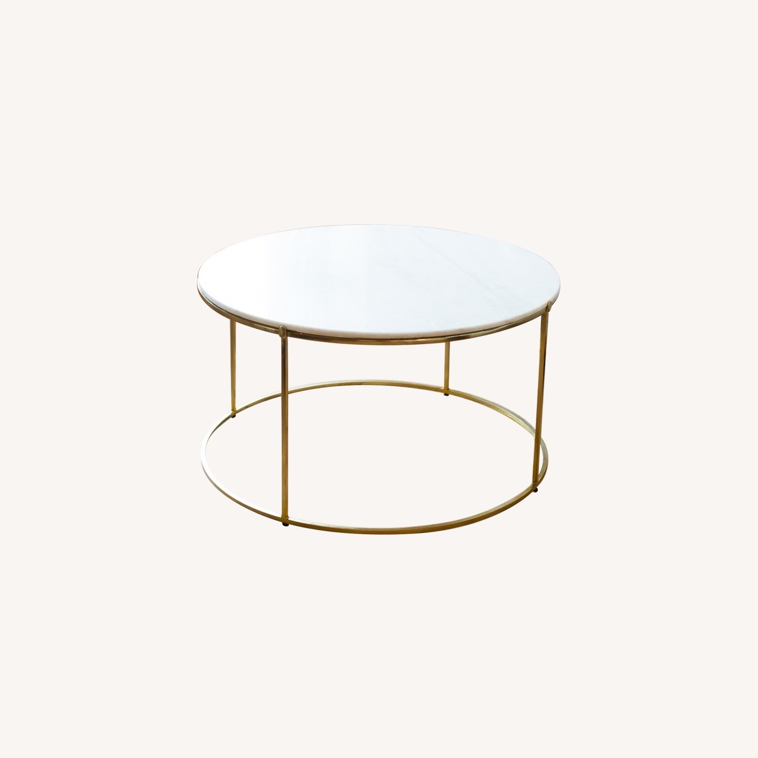 Anthropologie Leavenworth Marble & Brass Coffee Table - image-1