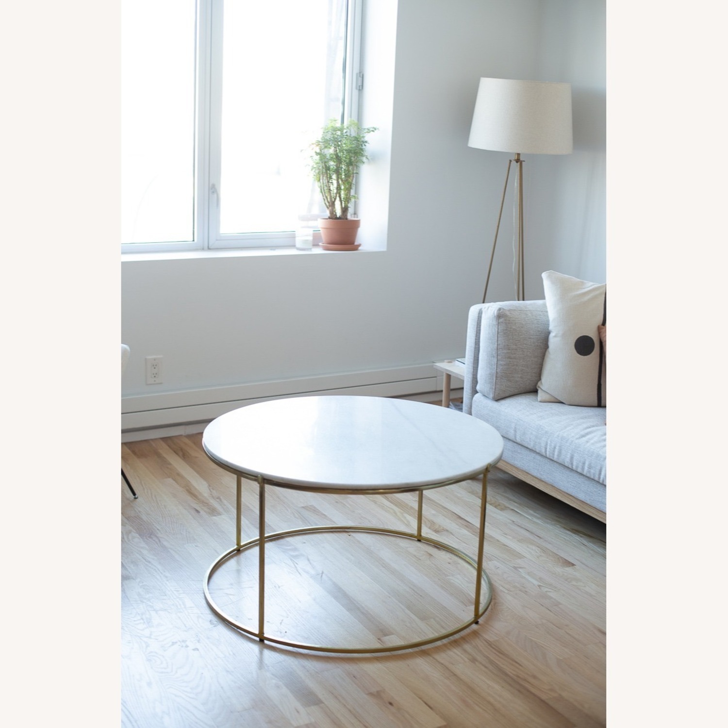 Anthropologie Leavenworth Marble & Brass Coffee Table - image-2