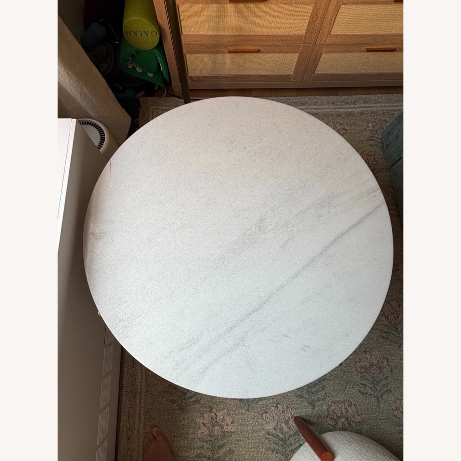 Anthropologie Leavenworth Marble & Brass Coffee Table - image-9