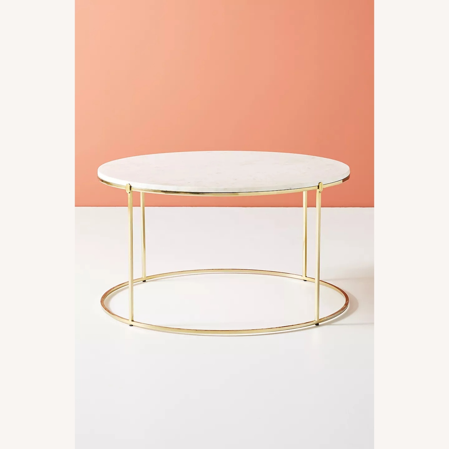 Anthropologie Leavenworth Marble & Brass Coffee Table - image-11