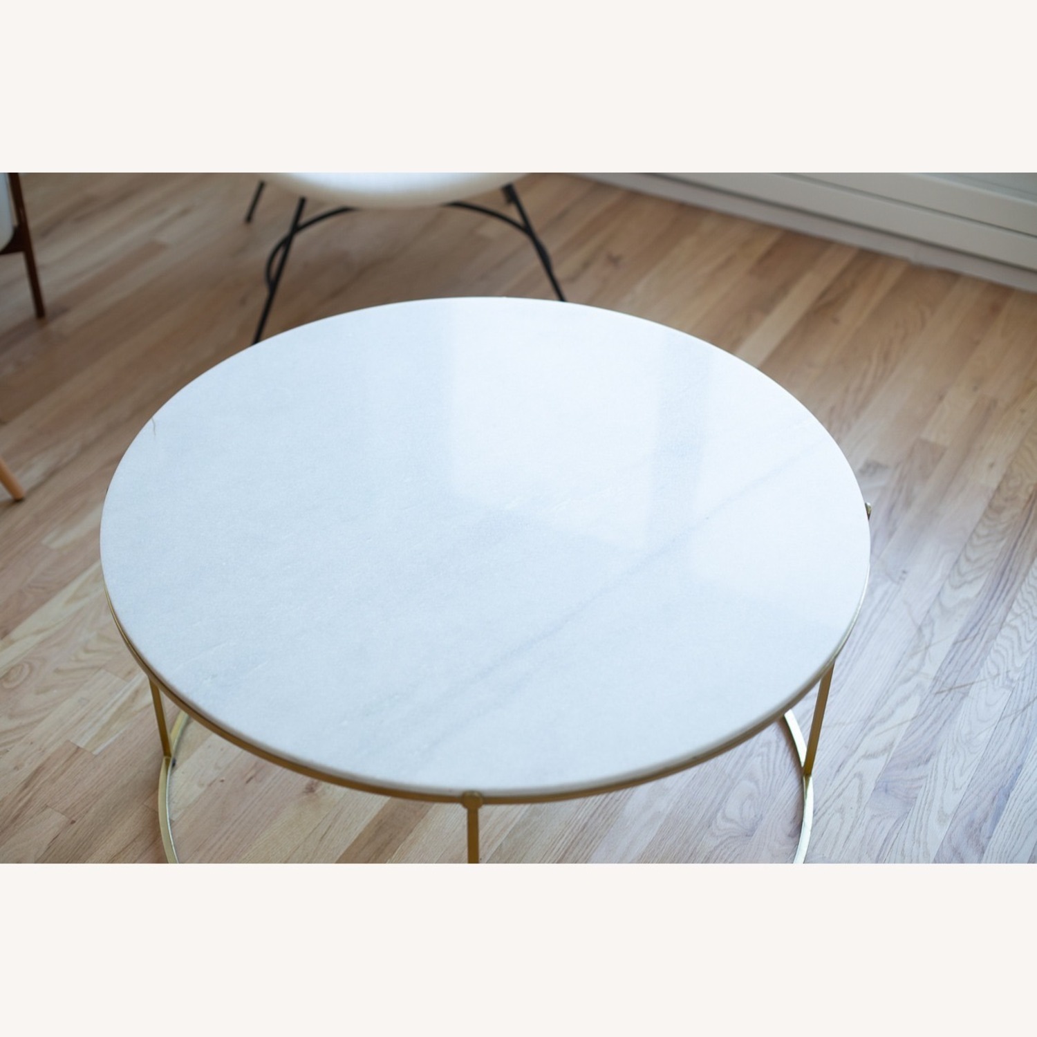 Anthropologie Leavenworth Marble & Brass Coffee Table - image-3