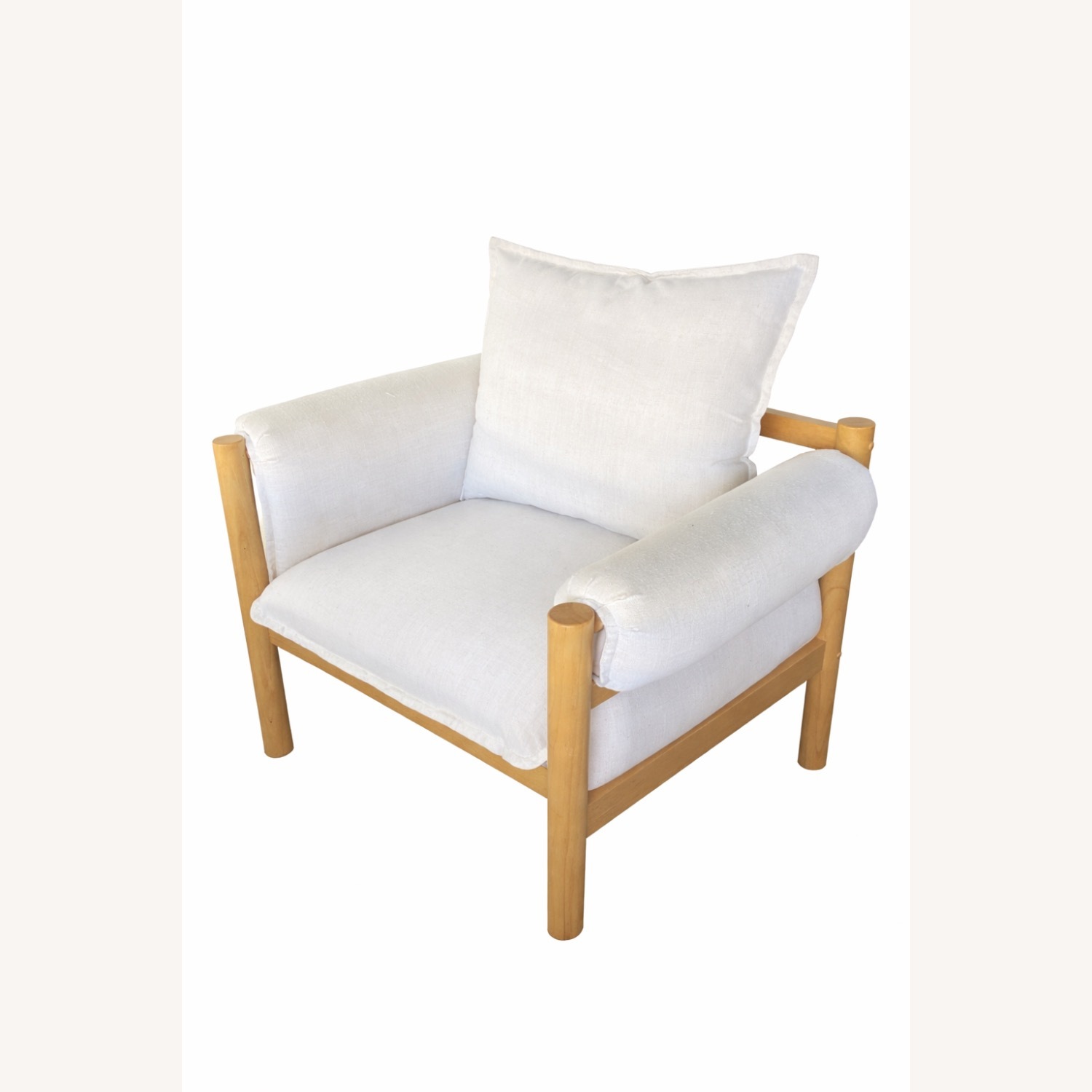 Wade Logan White Wood Accent Chair - image-3