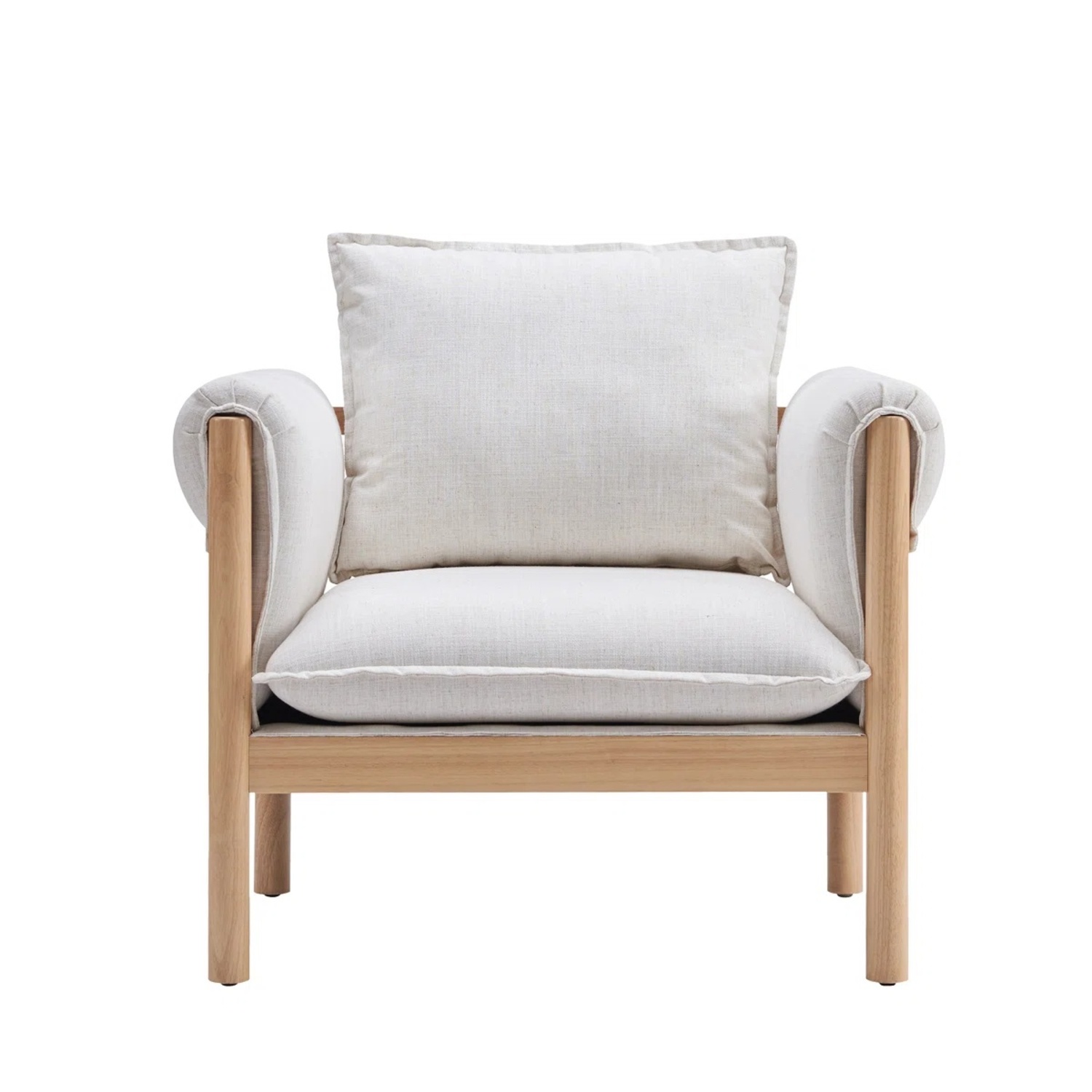 Wade Logan White Wood Accent Chair - image-4
