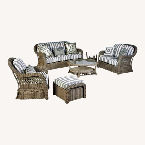 Used Light Gray Wicker Patio Furniture for sale on AptDeco