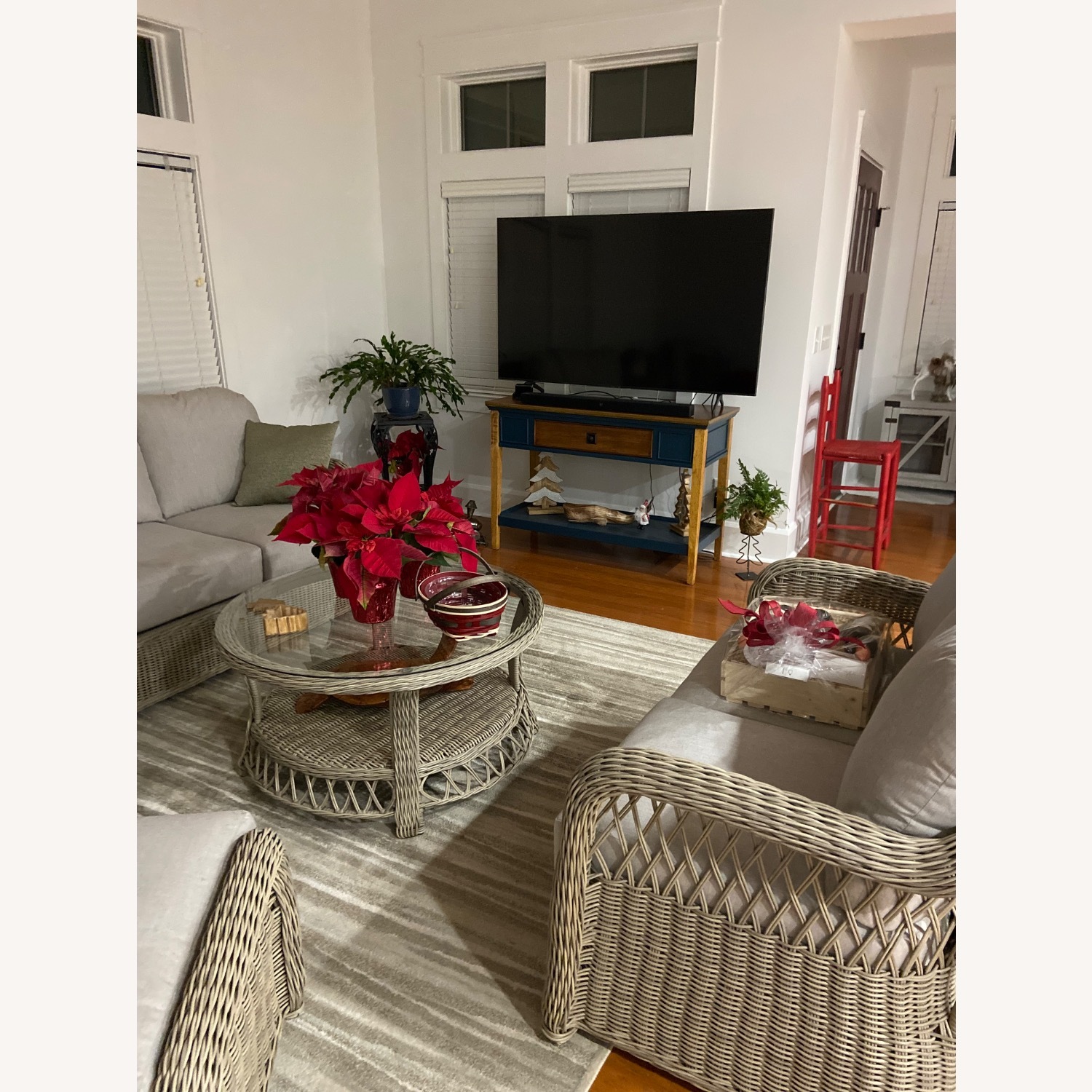 Light Gray Wicker Patio Furniture - image-5