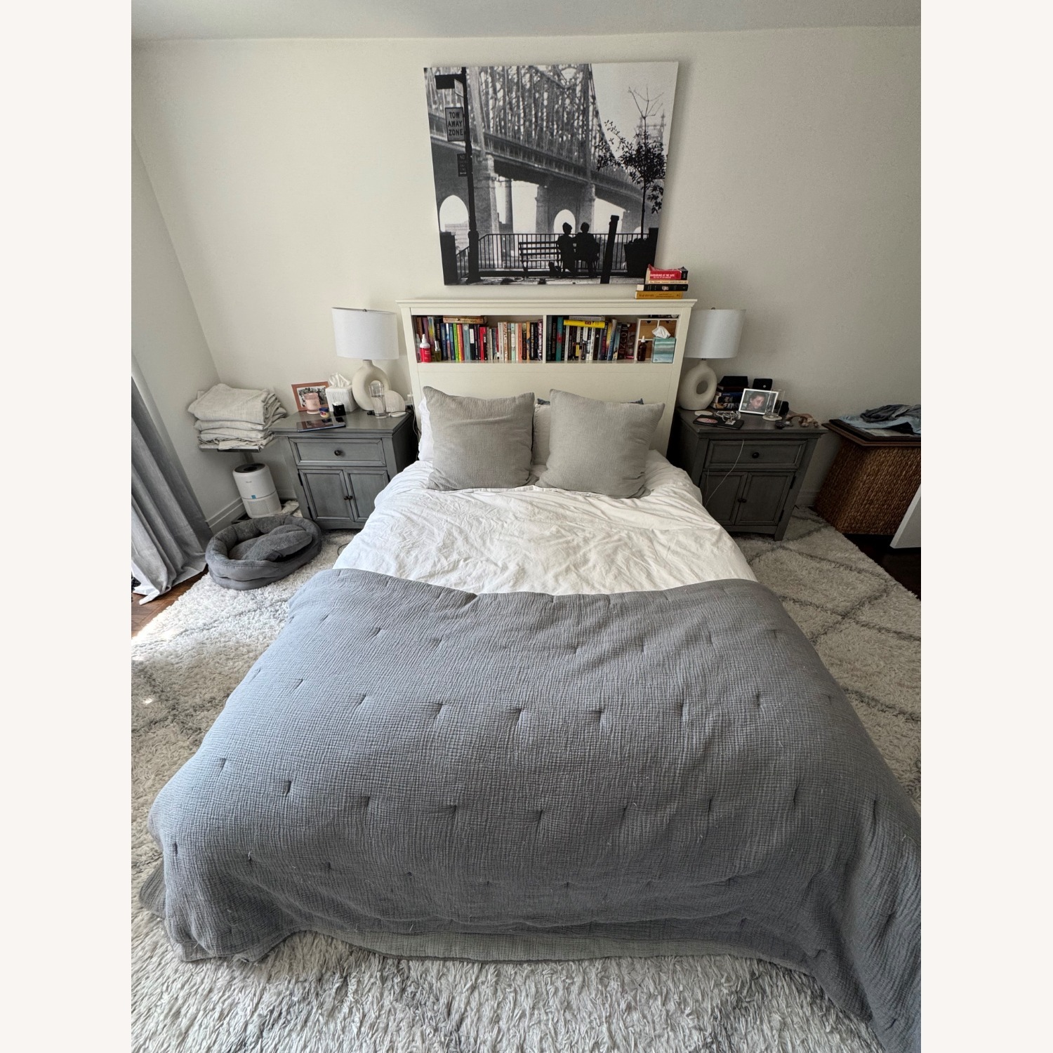 Storage Headboard + Platform Queen Bed  - image-2