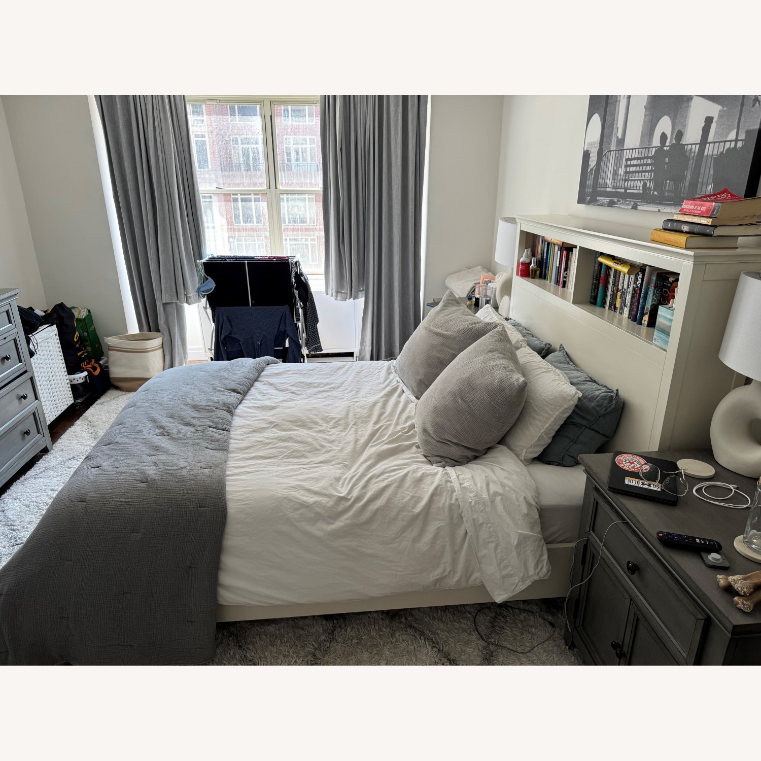 Storage Headboard + Platform Queen Bed  - image-3