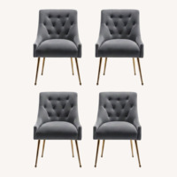 Modern Velvet Dining Chairs Set of 4