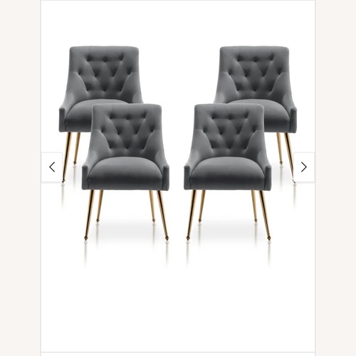 Used Modern Velvet Dining Chairs Set of 4 for sale on AptDeco