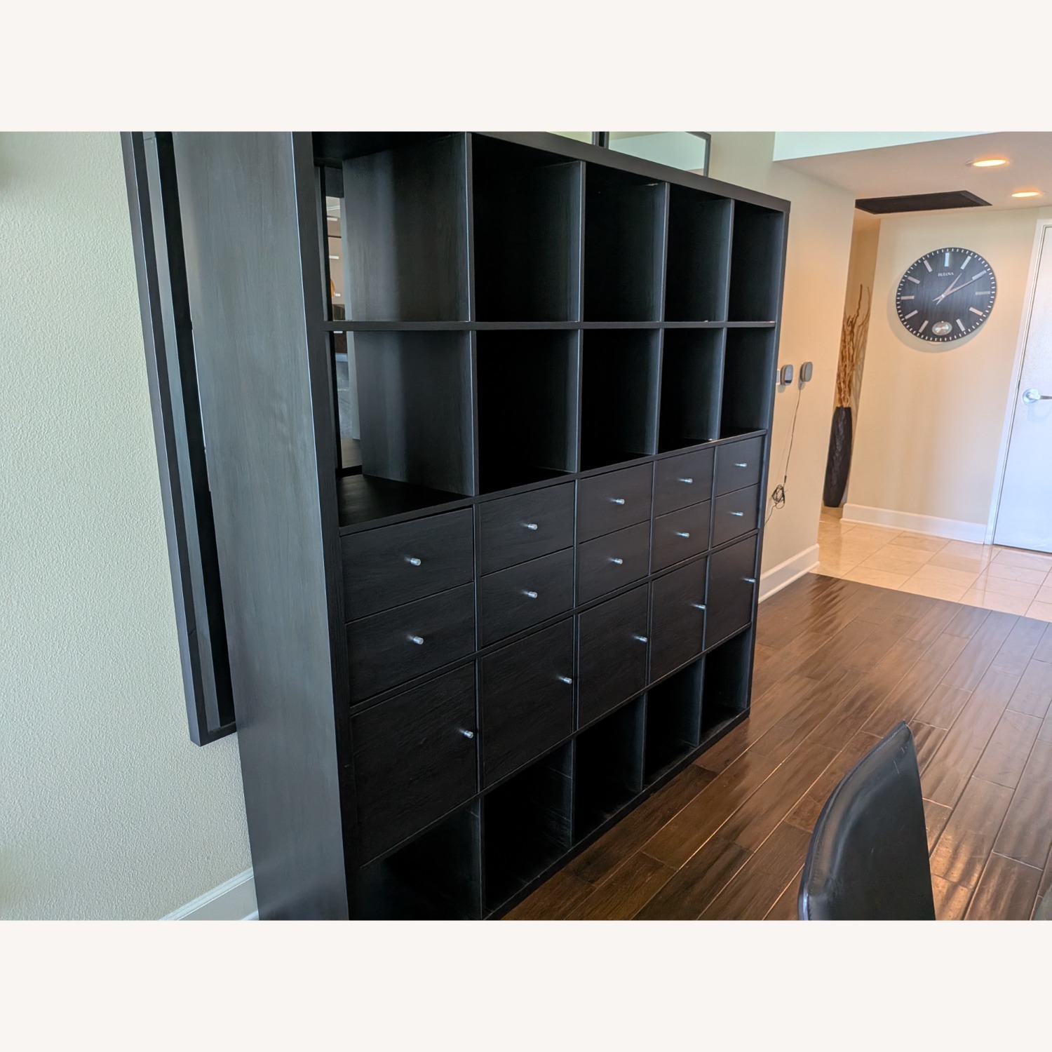 IKEA Kallax Dark Brown Wood Wall Unit - image-5