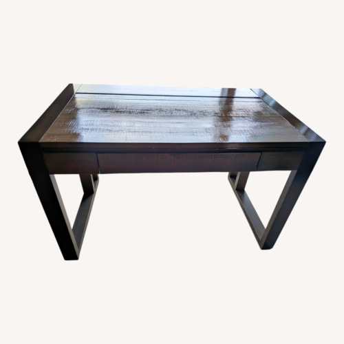 Used Crate & Barrel Dark Brown Wood Desk for sale on AptDeco