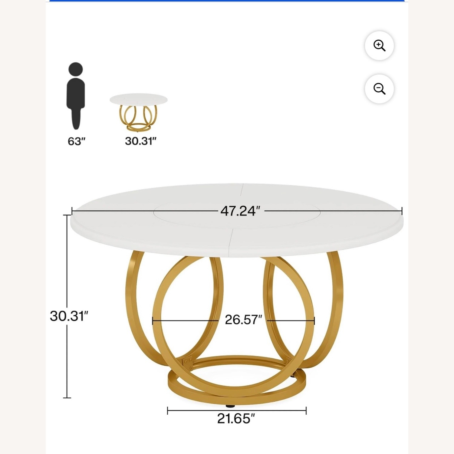 Tribesigns Round Dining Table - image-1