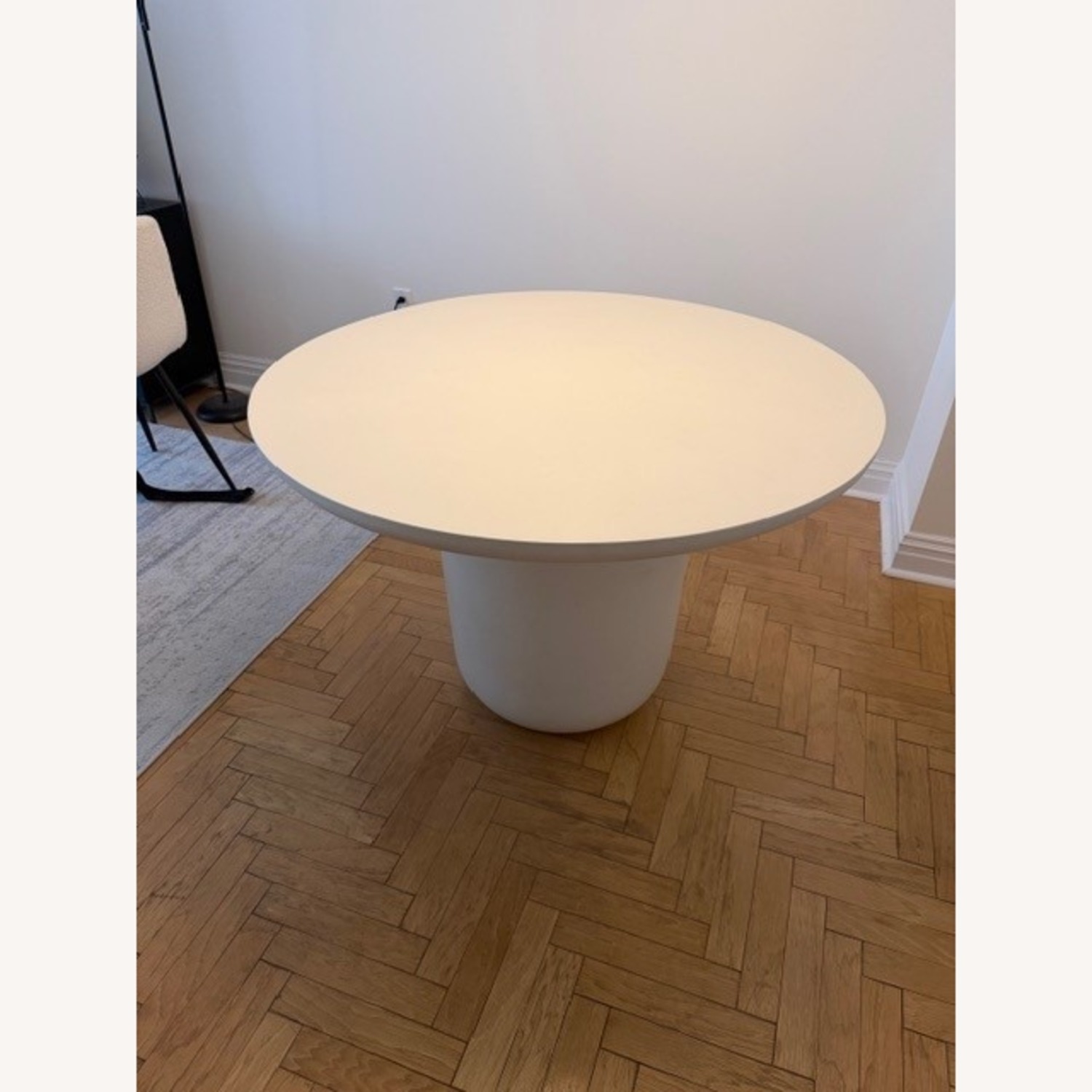 CB2 Lola 45" Round Ivory Concrete Dining Table - image-2
