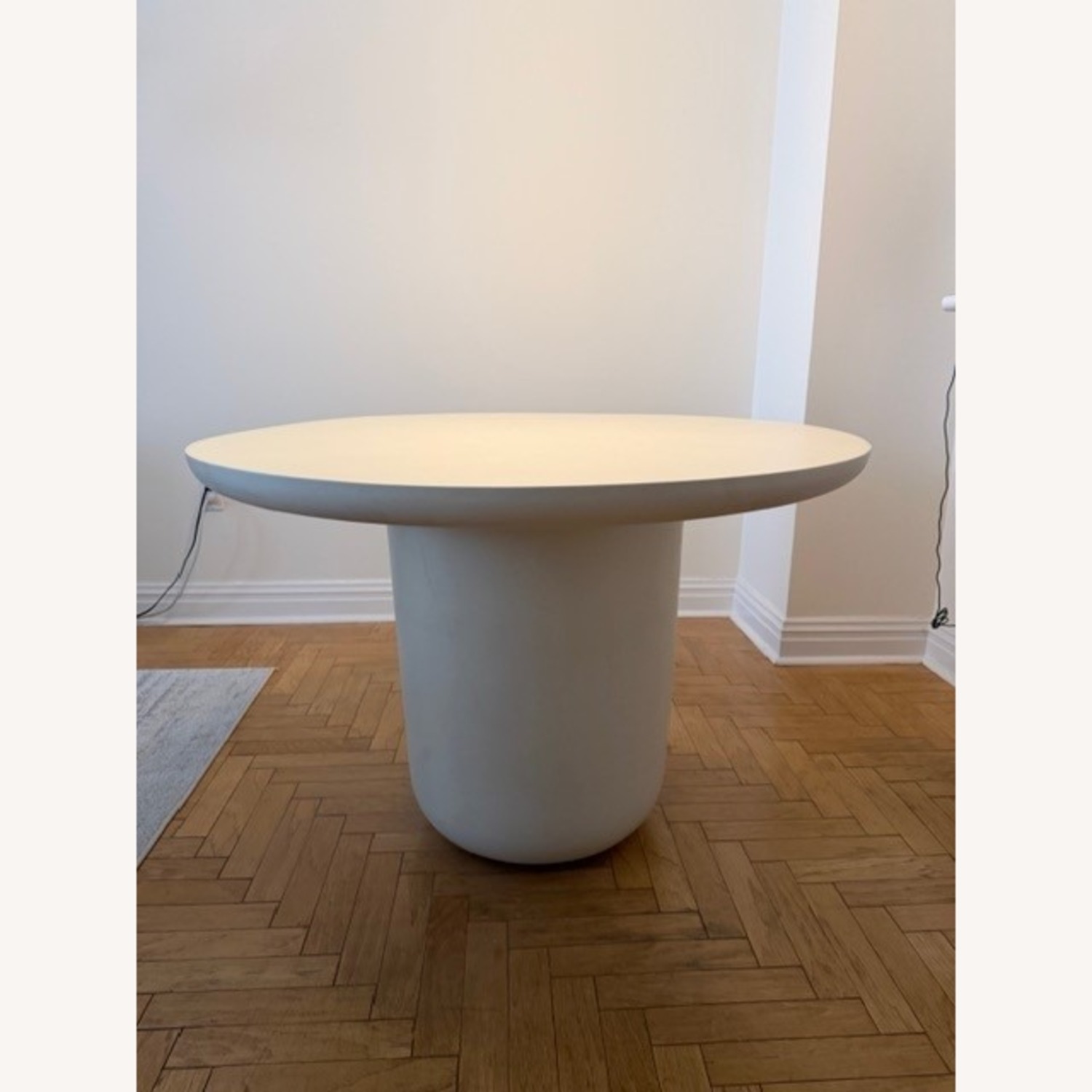 CB2 Lola 45" Round Ivory Concrete Dining Table - image-4
