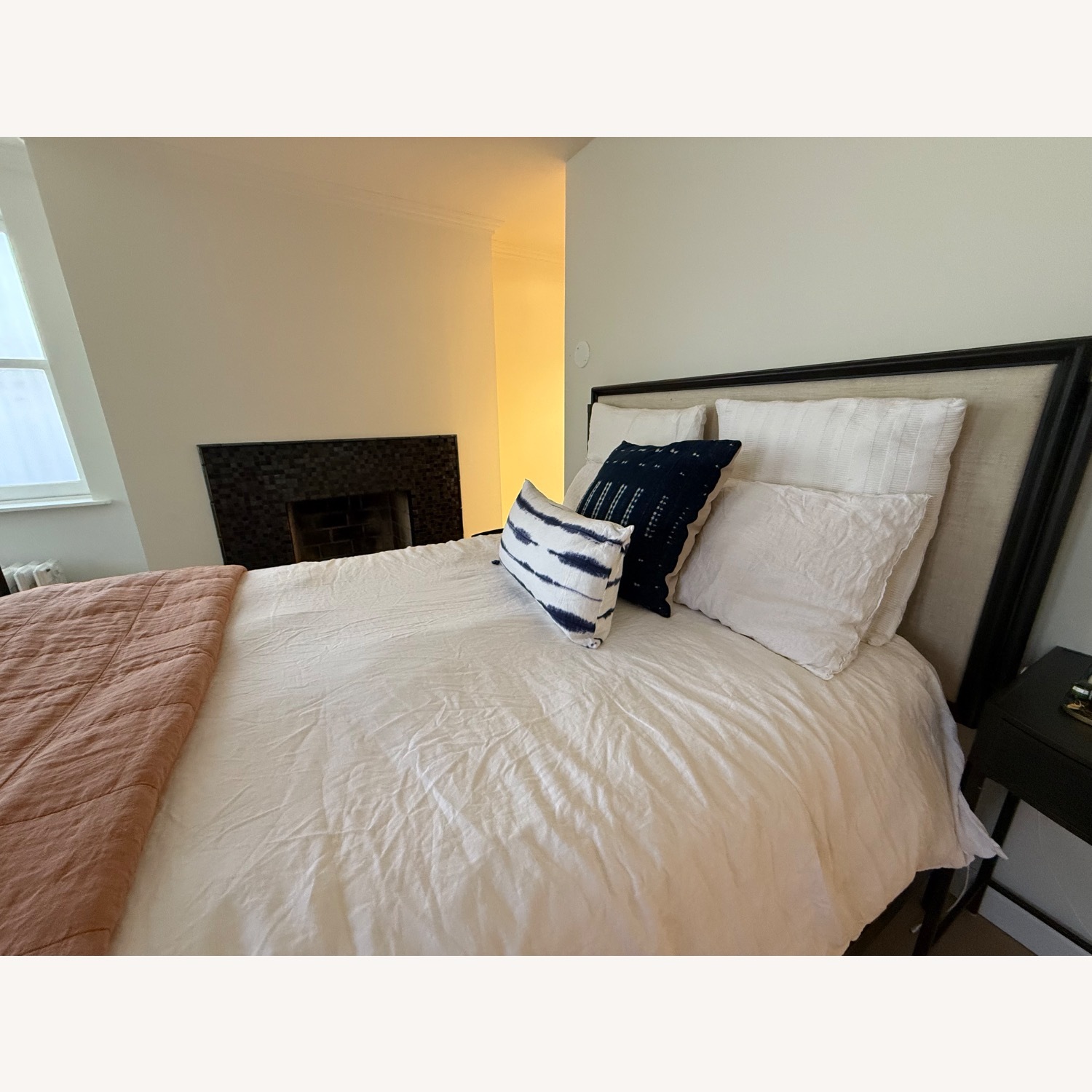 Restoration Hardware 19th C. French Iron Fabric Panel Canopy Bed - image-4