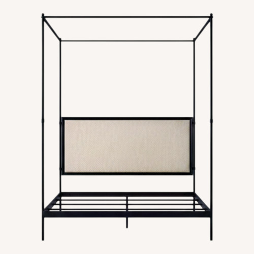 Used Restoration Hardware 19th C. French Iron Fabric Panel Canopy Bed for sale on AptDeco