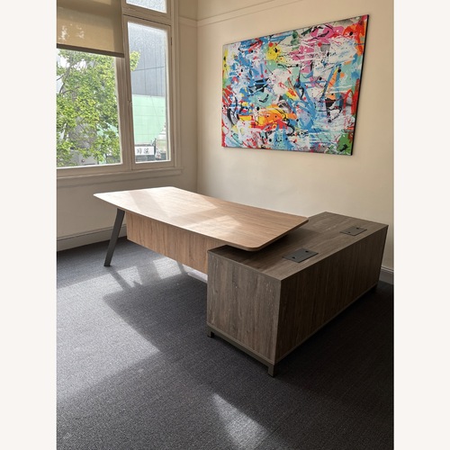 Used Scandinavian Designs Slater Light Brown Desk for sale on AptDeco