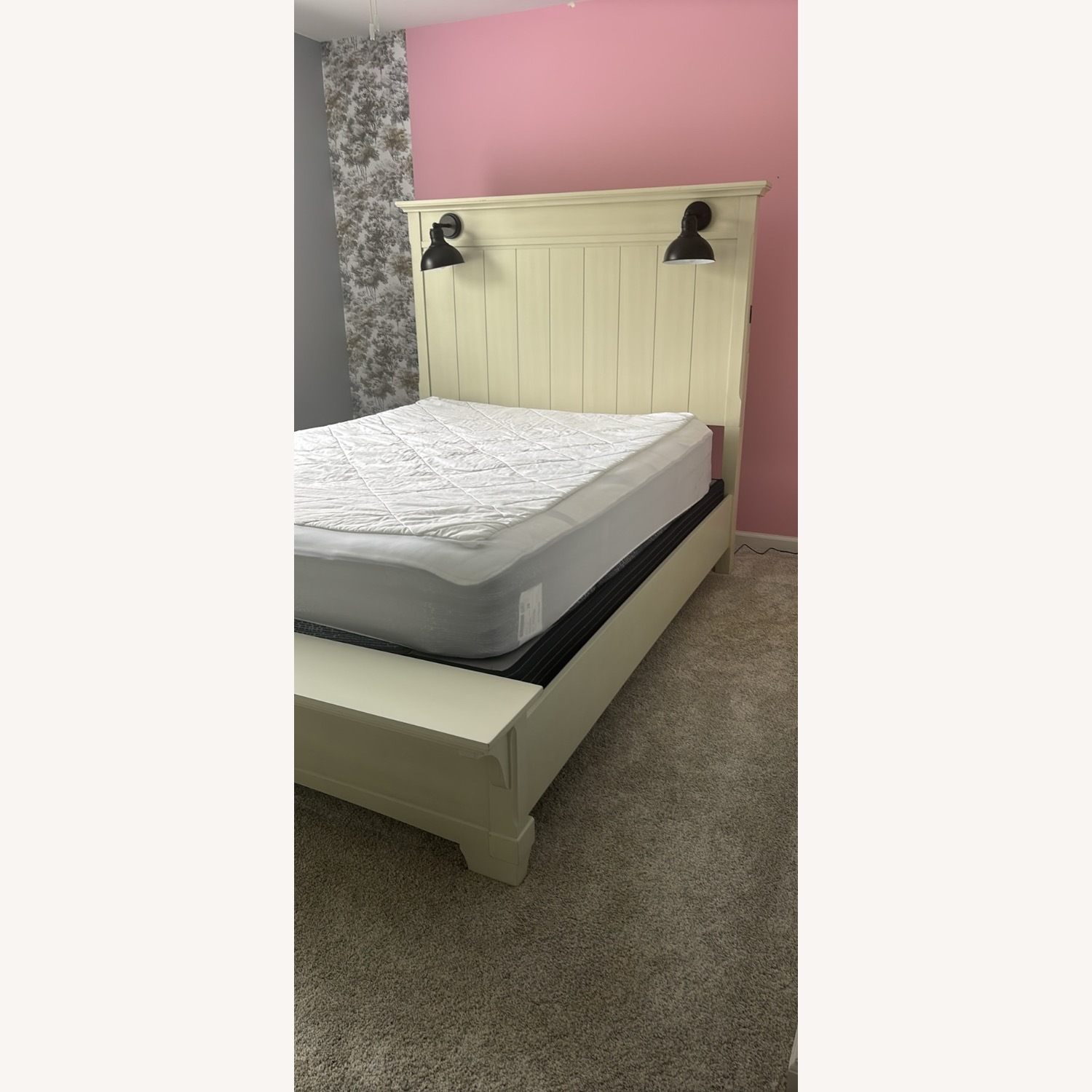 Bob's Discount Furniture Natural Fabric Queen Bed - image-2