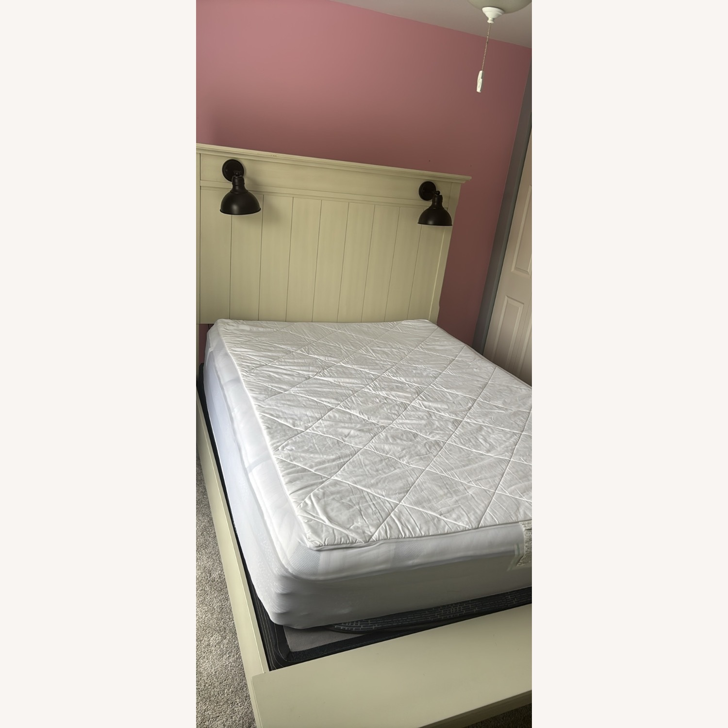 Bob's Discount Furniture Natural Fabric Queen Bed - image-1