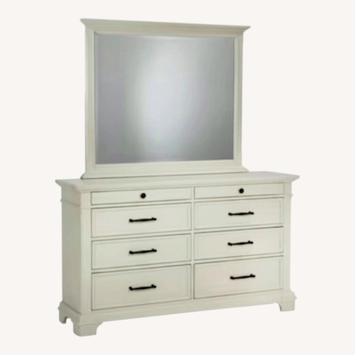 Used Bob's Discount Furniture Natural Wood Dresser for sale on AptDeco