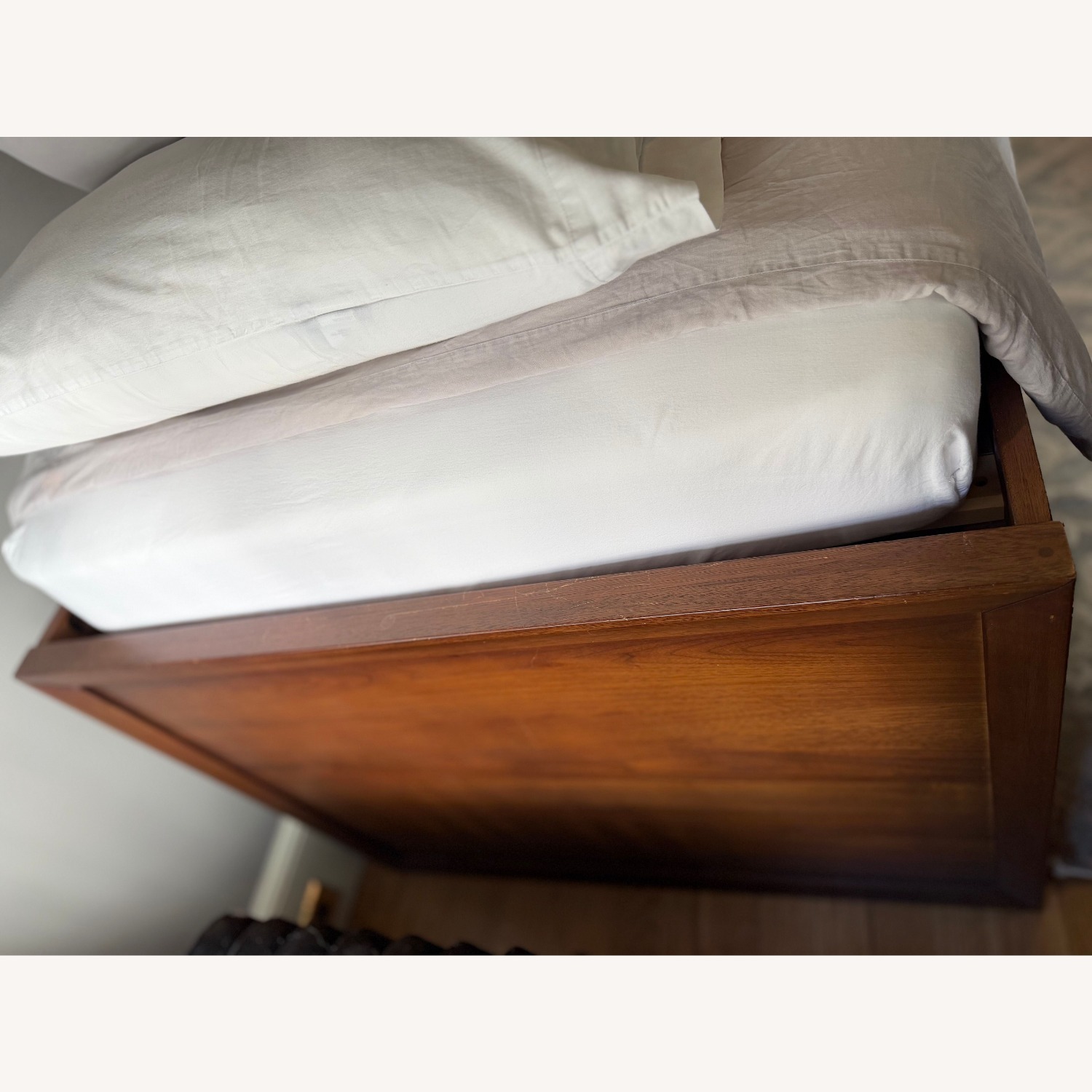 West Elm Dark Brown Wood Twin Bed - image-8