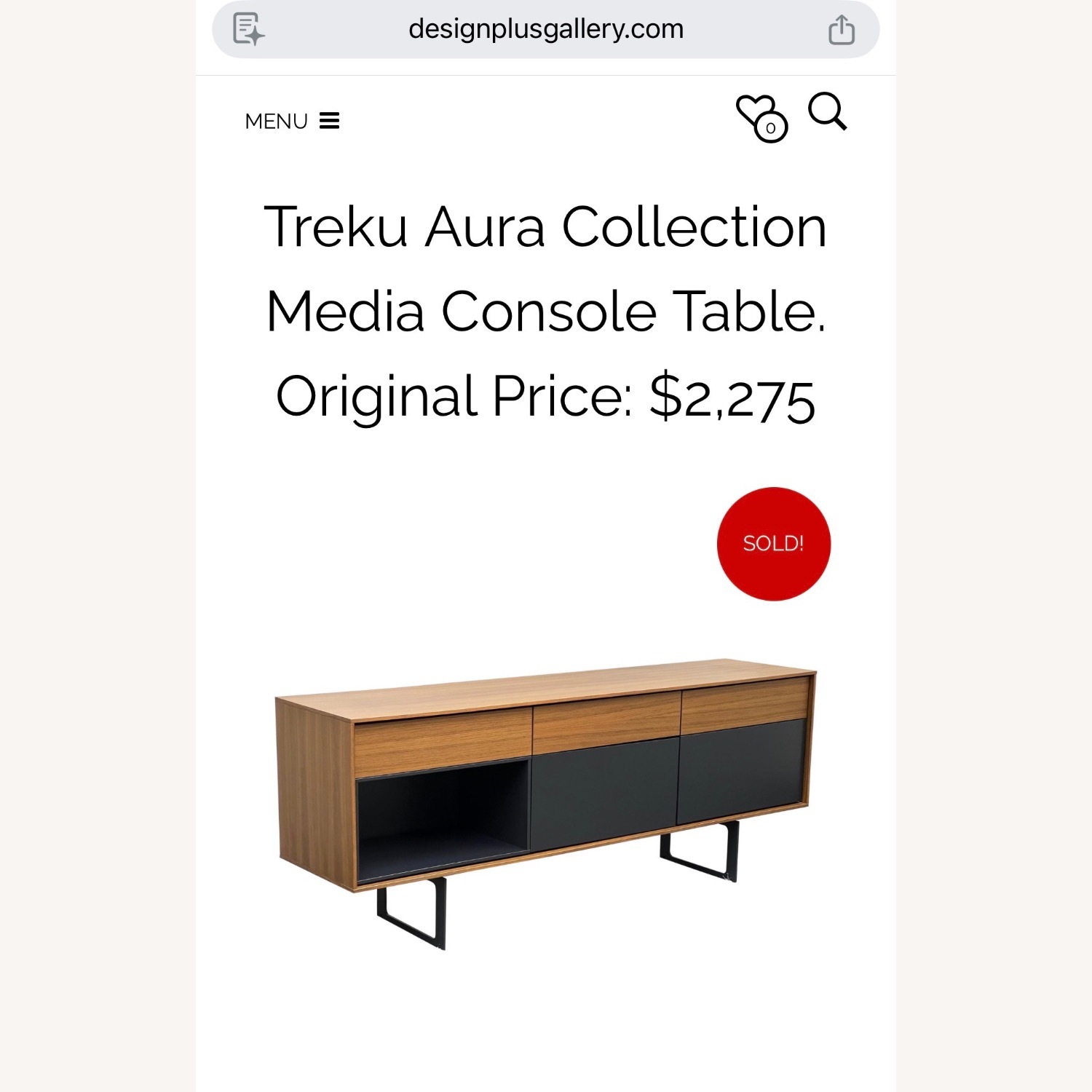 Treku White Wood Veneer Sideboard - image-4