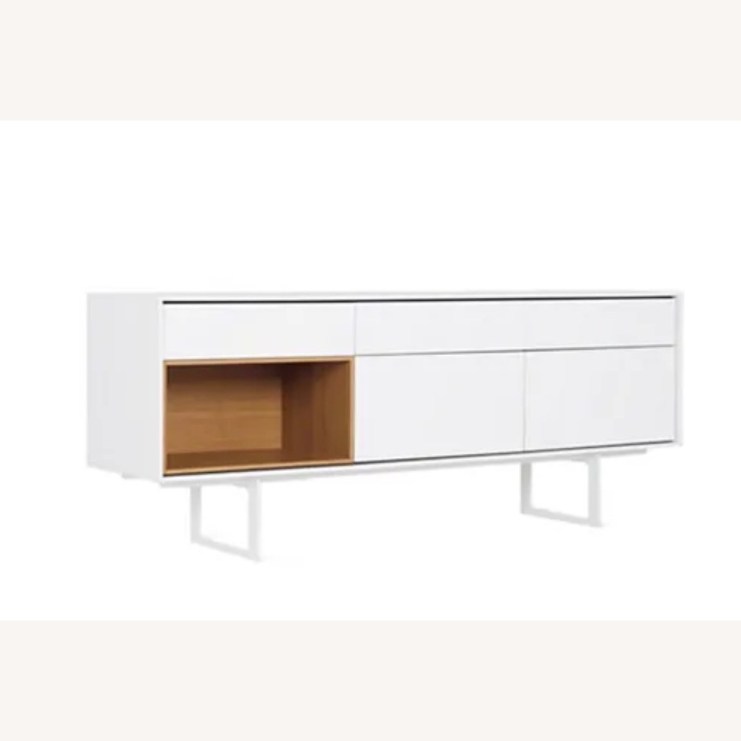 Treku White Wood Veneer Sideboard - image-3