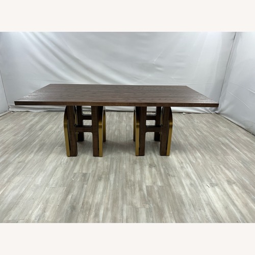 Used Everly Quinn Solid Wood Dining Table for sale on AptDeco