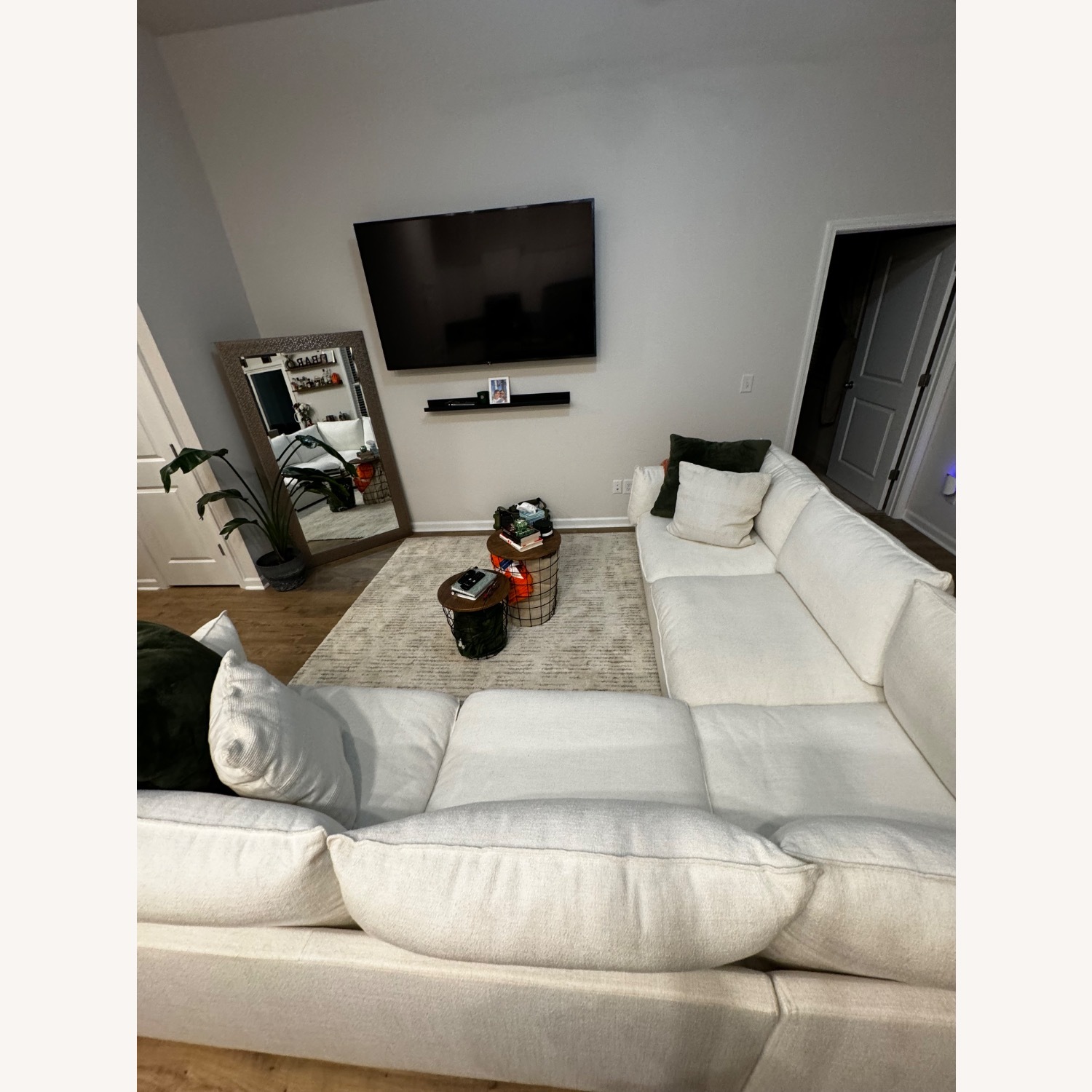 Rooms To Go White 3+ Piece Sectional - image-3