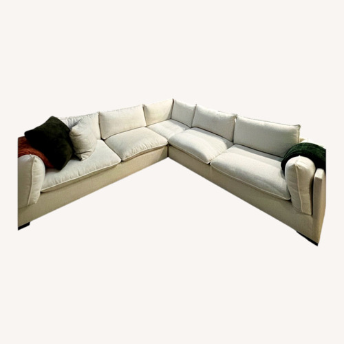 Used Rooms To Go White 3+ Piece Sectional for sale on AptDeco