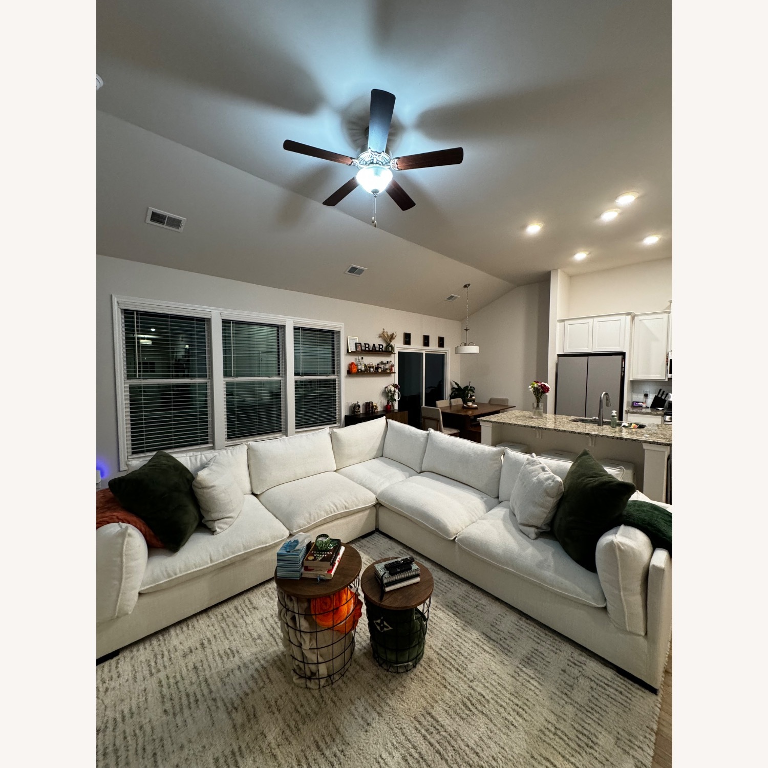 Rooms To Go White 3+ Piece Sectional - image-1