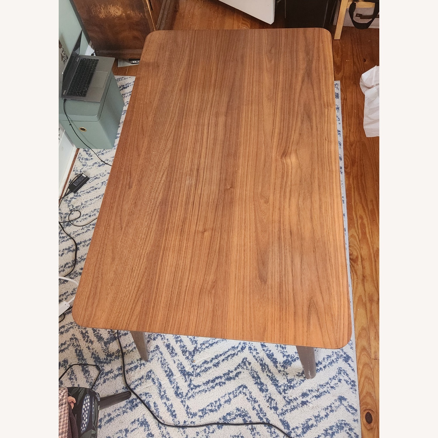 Amazon MCM Dark Brown Wood Dining Table - image-2