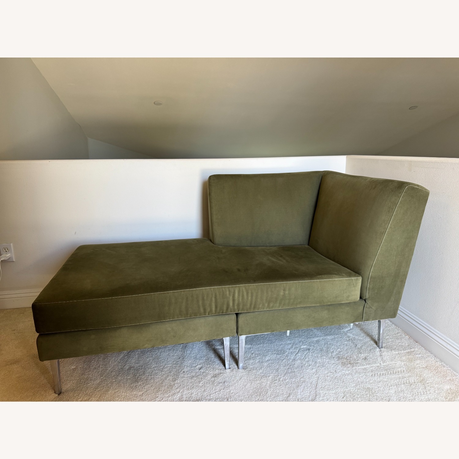 Design Within Reach Libre Chaise - Moss UltraSuede  - image-3