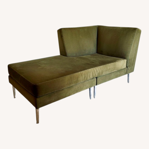 Used Design Within Reach Libre Chaise - Moss UltraSuede  for sale on AptDeco