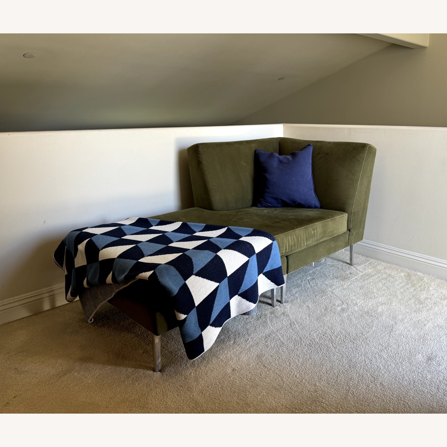 Design Within Reach Libre Chaise - Moss UltraSuede  - image-1