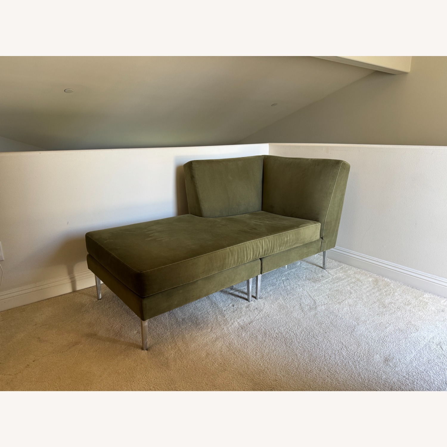 Design Within Reach Libre Chaise - Moss UltraSuede  - image-2