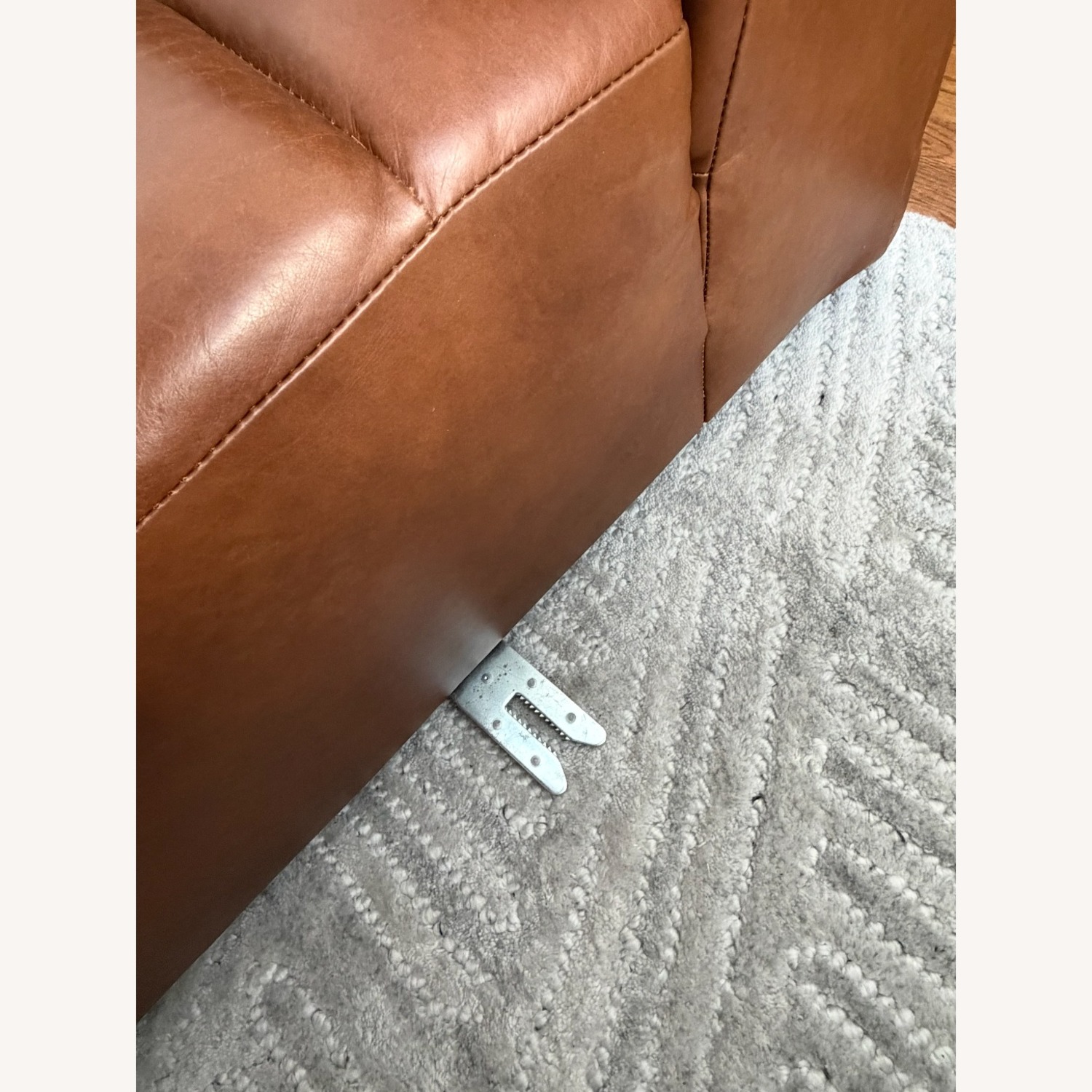 CB2 Strato Brown Leather 2 Piece Sectional - image-8